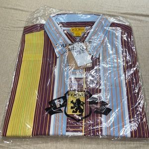 Pj mark plaid striped shirt, size: large